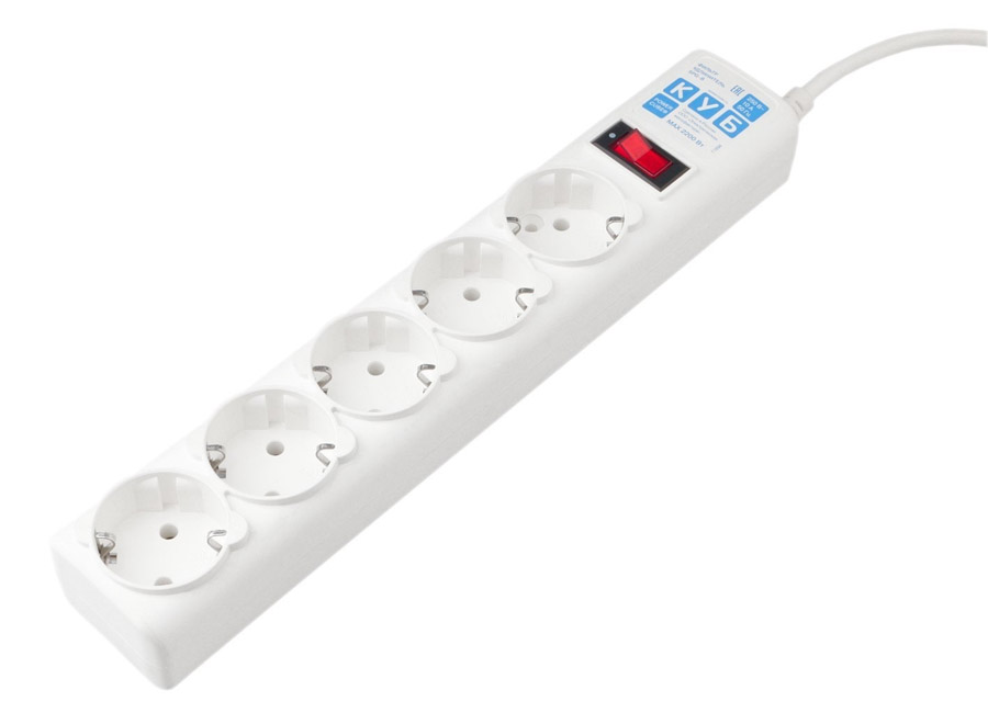    Power Cube, SPG-B-0,5M-WHITE, 5   , 10, 2.2, 3x0.75, 