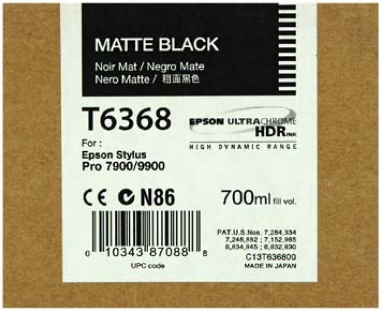  Epson T6368 Matte Black 700  (C13T636800)