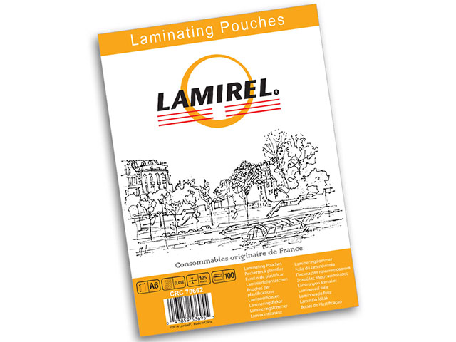 Пакетная пленка для ламинирования Lamirel A6, глянцевая, 125 мкм, 100 шт
