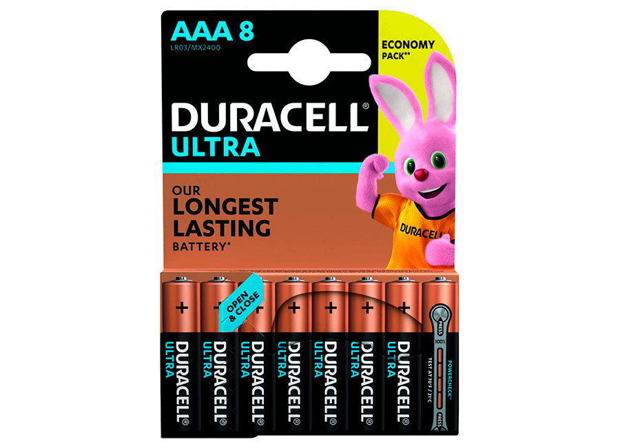 Батарейка Duracell Ultra Power AAA/LR03, 1.5 В, мизинчиковая, 8 шт