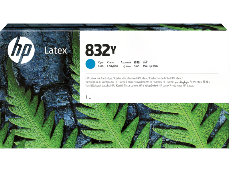  HP 832Y Cyan Latex Ink Cartridge 1 (4UV06A)