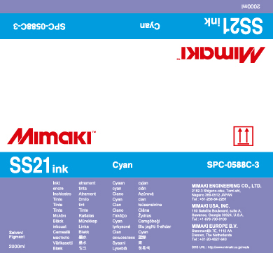  Mimaki SS21 Solvent Bulk Cyan