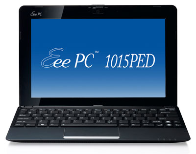  Asus EeePC 1015PED Atom N455/Windows7 Starter Black