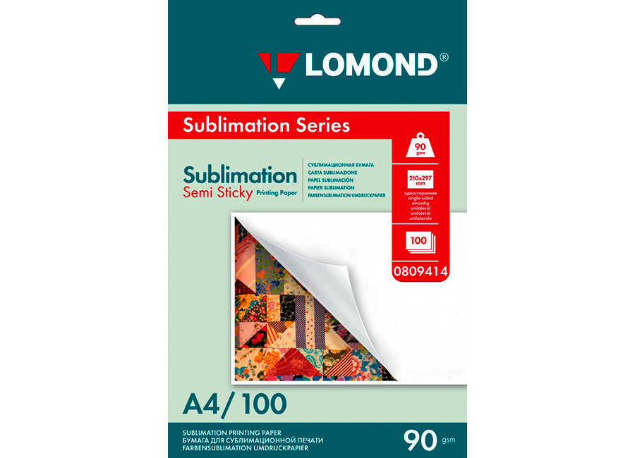   Lomond Semi Sticky Sublimation Transfer A4, 90 /2, 100  (0809414)