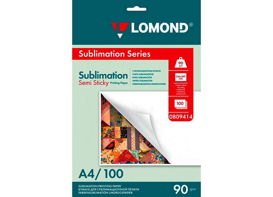   Lomond Semi Sticky Sublimation Transfer A4, 90 /2, 100  (0809414)