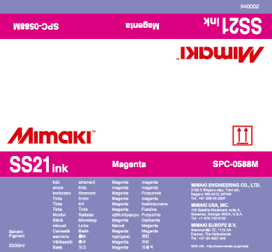  Mimaki SS21 Solvent Bulk Magenta