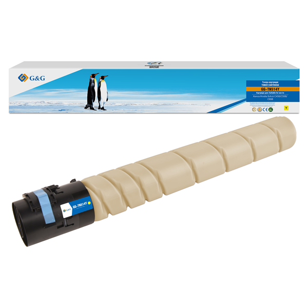 G&G toner-cartridge for Konica Minolta bizhub C458/C558/C658 with chip yellow 26000 pages TN-514Y A9E8250  12 .
