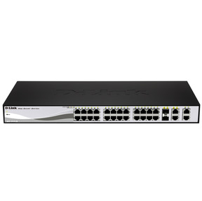 D-LINK DES-1210-28   28-port (24UTP 10/100Mbps + 2UTP 10/100/1000Mbps + 2Combo)