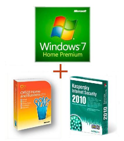  Windows 7 Home Premium 32-bit OEM+Kaspersky Internet Security 2010+Microsoft Office Home and Business 2010
