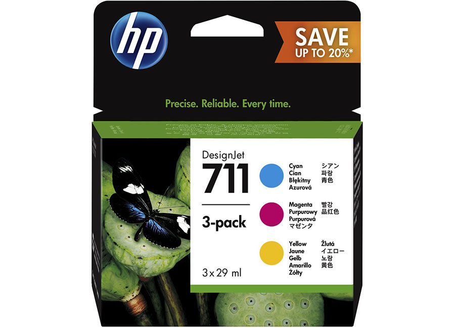   HP DesignJet 711 MultiPack Cyan, Magenta, Yellow 3x29  (P2V32A)