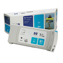  HP DesignJet 81 Dye Cyan 680  (C4931A)